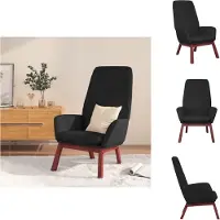 vidaXL Fauteuil Relax Noir Tissu - Fauteuil