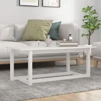 Prolenta Maison Exclusive - Table basse blanche 110x55x45 cm en pin massif