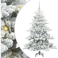 Syfax Sapin de Noël Artificiel à Branches Articulées Blanc 150 cm