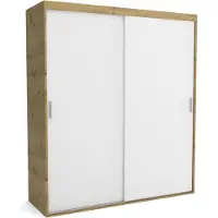 Furnlux Classic Tapis de vestiaire FURNLUX A Blanc Et Marron 160cm / Couleur principale : Blanc / Dimensions : 160 x 60 x 205 cm