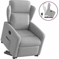 Syfax Fauteuil inclinable gris nuage tissu