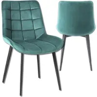 Omna | Chaise de salle à manger Veluform Lux - Turquoise - Design élégant - Confortable et moderne