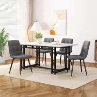 Ulife Table de salle à manger moderne de luxe avec structure métallique pour la salle à manger et le salon, peu encombrante et de haute qualité, 120x70cm, noir
