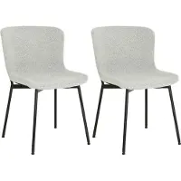 HowHomely Chaises Lot de 2 Chaises de salle à manger beige Chaises de cuisine Déco