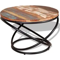 Syfax Table basse Bois de récupération massif 60x60x40 cm