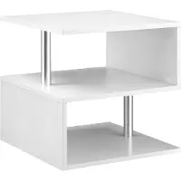 StarTech.com Table basse - Table de salon - Carrée - Compartiment ouvert - 50 x 50 x 50 cm - Structure en bois - Sans roulettes