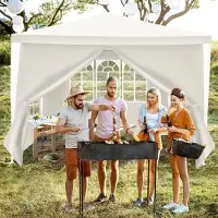 TolleTour Pavillon Tente de jardin - Pavillon de jardin étanche avec Easy-Klett, protection parfaite par tous les temps Blanc 3x3m