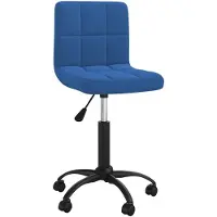 Syfax Chaise pivotante de bureau Bleu Velours