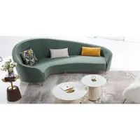 JV Möbel Canapé rond + table basse Canapé moderne Salon Table basse Meubles Set complet