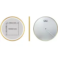 OEM Miroir de salle de bain LED, éclairage réglable, caractéristique anti-buée, cadre doré élégant , or 60CM