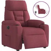 Syfax Fauteuil inclinable électrique Rouge bordeaux Tissu