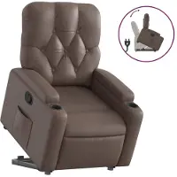 Syfax Fauteuil inclinable marron similicuir