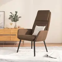 Prolenta Maison Exclusive - Fauteuil de détente en tissu marron