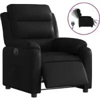 Syfax Fauteuil inclinable électrique Noir Similicuir