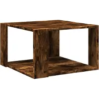 vidaXL Table basse chêne fumé 51,5x51,5x30 cm Bois composite