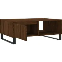 Syfax Table basse chêne marron 90x60x35 cm bois d'ingénierie