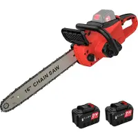 OEM Tronçonneuse, moteur sans balais, système de lubrification automatique, rouge, 16 pouces