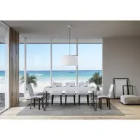 Itamoby - Table extensible 160/264x90 cm Ghibli frêne blanc pieds anthracite
