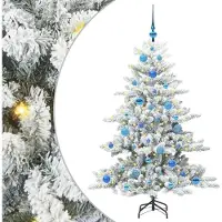 Syfax Sapin de Noël Artificiel à Branches Articulées Blanc 150 cm