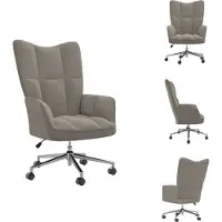 vidaXL Fauteuil relax gris clair velours - fauteuil