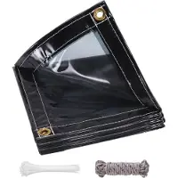 StarTech.com Bâche de protection solaire - PVC avec œillets - 400 g/m² - Imperméable - Protection contre les UV - Protection visuelle - 2 x 3 m - Gris foncé