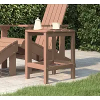 Prolenta Maison Exclusive - Table de jardin Adirondack marron 38 x 38 x 46 cm en PEHD