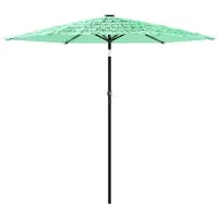 Syfax Parasol de jardin avec mât en acier vert 268x268x226 cm