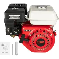 StarTech.com Moteur à essence pour motoculteur/motoculteur - OHV 4 temps monocylindre - 7,5 CV 212 cm³ - 3600 tr/min - réservoir de 3,6 l - 36,2×31×33 cm - rouge