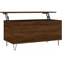 Syfax Table basse Chêne marron 90x44,5x45 cm Bois d'ingénierie