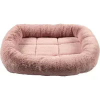 HowHomely | Lit pour animaux - Lit pour chien - 46 x 39 x 7 cm - Rose - Lit pour chat - Matériau doux