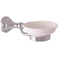 RAV Slezák-: Porte-savon en céramique chromé Morava Retro MKA0300