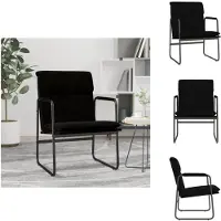 vidaXL Fauteuil Lounge Noir 55x64x80 cm Tissu - Fauteuil