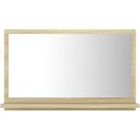 Syfax Miroir salle de bain Chêne sonoma 60x10,5x37 cm Bois ingénierie