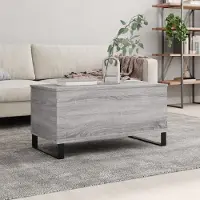 Prolenta Maison Exclusive - Table basse Gris Sonoma 90x44,5x45 cm Matériau dérivé du bois