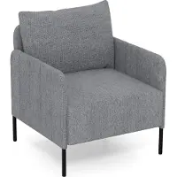 Costway Fauteuil de salon, Canapé individuel avec coussins, Fauteuil lounge avec repose-pieds réglables, Chaise canapé, Fauteuil à oreilles, Fauteuil relax, Gris