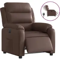 Sonstiges Fauteuil inclinable électrique Marron Similicuir