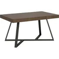 Ityhome - Table extensible 160/264x90 cm Booster noyer pieds anthracite