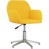 Syfax Chaise pivotante de bureau Jaune clair Tissu