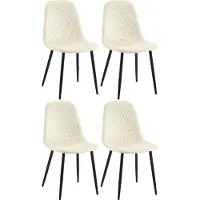 CLP 4x Chaise Giverny tissu - crème