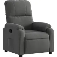 Syfax Fauteuil inclinable gris foncé tissu microfibre