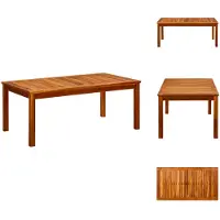 vidaXL Table basse de jardin 110x60x45 cm Bois massif Acacia - Tables de jardin