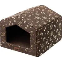 Doggy Niche d'intérieur pour chiens avec coussin -55x59 cm- Niche souple en tissu Oxford, imperméable, légère & compacte |