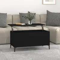Prolenta Maison Exclusive - Table basse noire 90x44,5x45 cm Matériau dérivé du bois