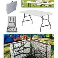 Inna Table de restauration 180 cm Banquet Table de voyage pliable Célébrations