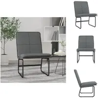 vidaXL Fauteuil Lounge Gris 54x75x76 cm Similicuir - Fauteuil