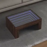 Prolenta Maison Exclusive - Table basse avec LED Infinity aspect chêne brun 70x50x30 cm