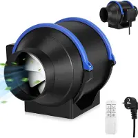 StarTech.com Ventilateur tubulaire en ligne - Ventilateur de conduit - Ø100 mm (10 cm) - Vitesse réglable - Évacuation d'air/ventilation - Pour cuisine, salle de bains, WC - Blanc