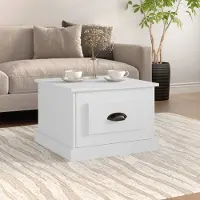 Prolenta Maison Exclusive - Table basse blanche 50x50x35 cm Matériau dérivé du bois
