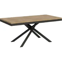 Ityhome - Table extensible 180/284x90 cm Karida Evolution chêne nature cadre et pieds anthracite