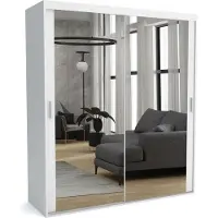 Furnlux Classic Tapis de vestiaire FURNLUX A Blanc 160cm / Couleur principale : Blanc / Dimensions : 160 x 60 x 205 cm